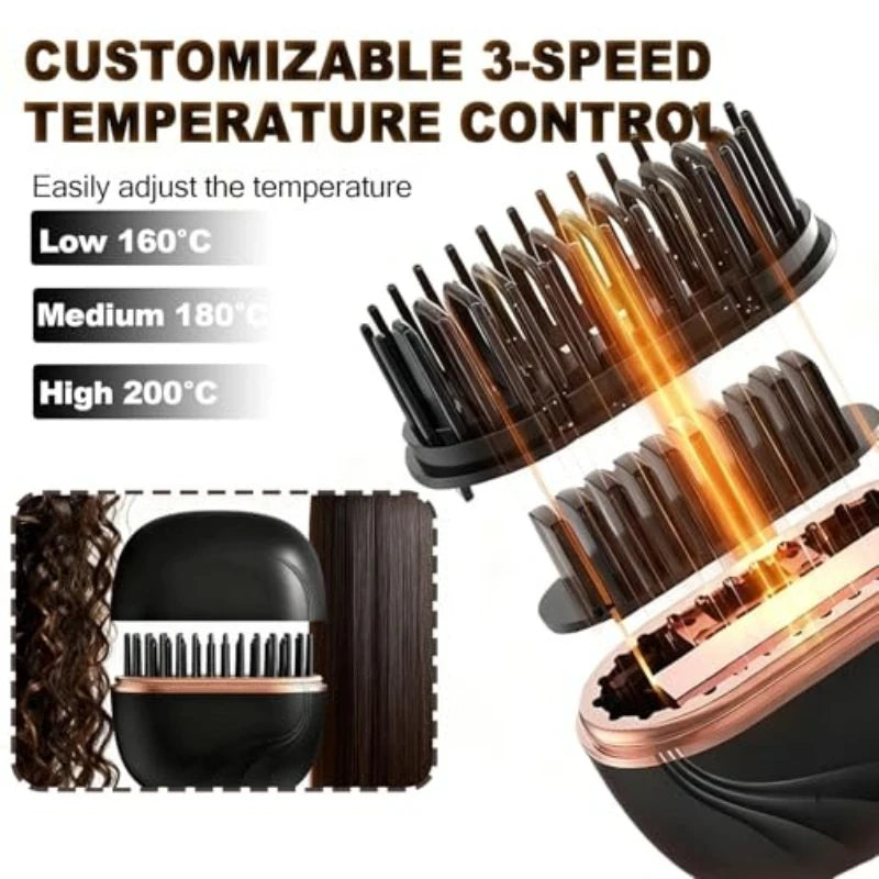 Portable Anti-Scald Straightening Brush