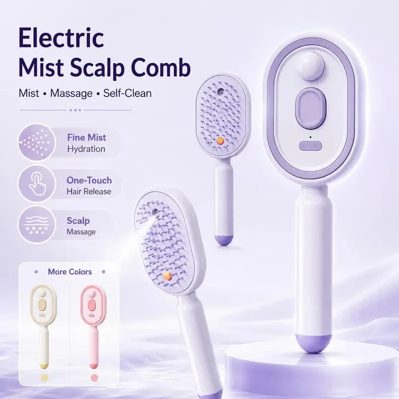 Electric Spray Massage Hair Brush