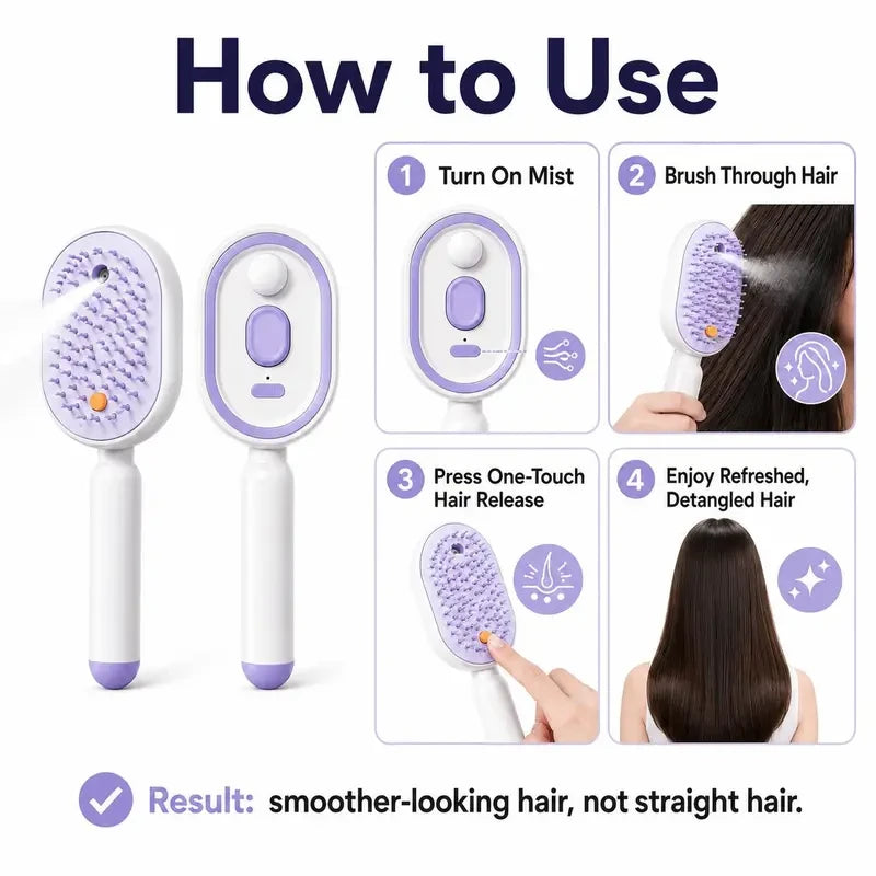 Electric Spray Massage Hair Brush